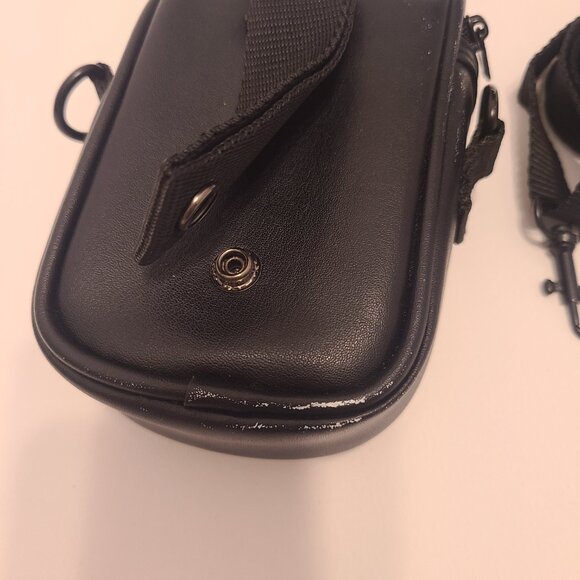 Icon Black Faux Leather Vintage Digital Camera Pouch - Picture 11 of 15